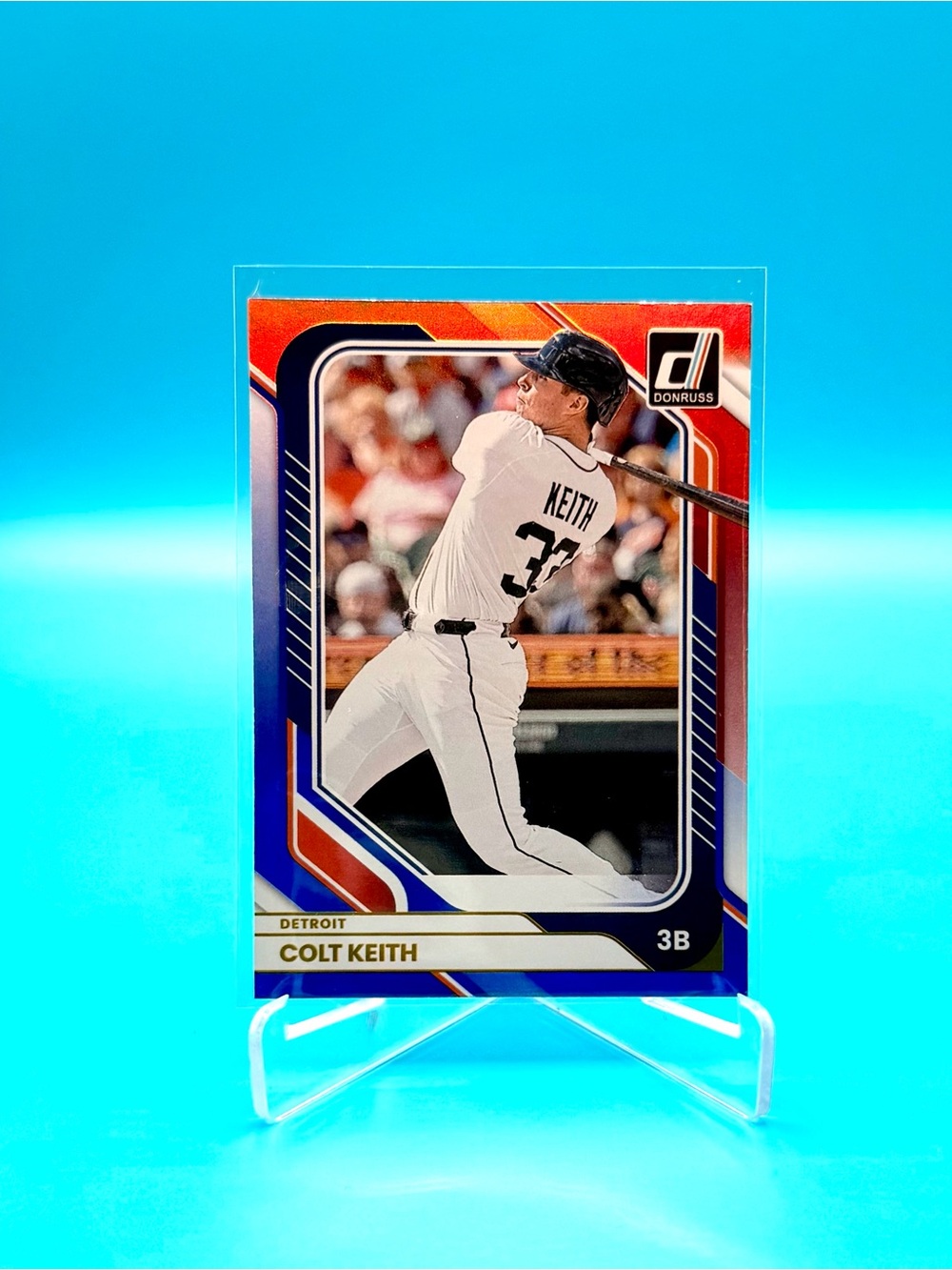 2026 Donruss🔥Colt Keith🔥Red+Blue Holo Refractor! 🤩 #92 Detroit Tigers!